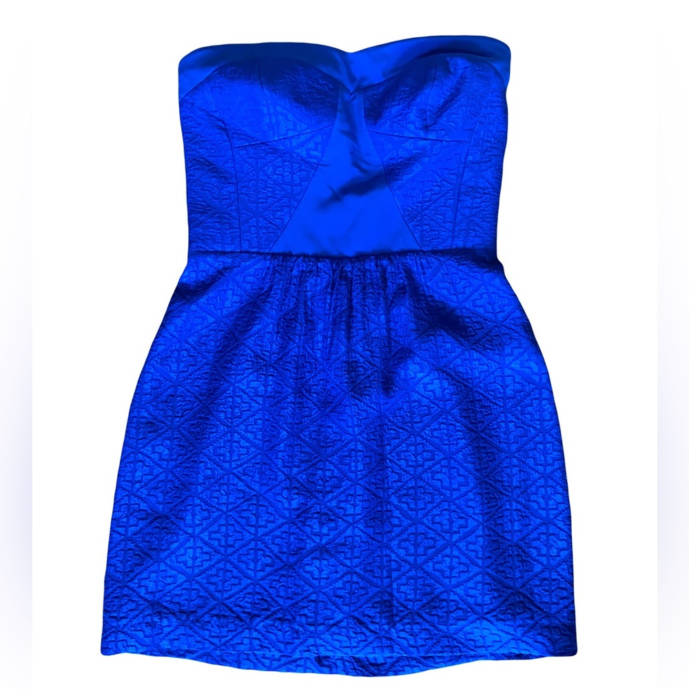 Bright Blue Rebecca Taylor Strapless Dress in Size 4
